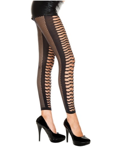 Leggings sexys de tiras negros - MH35002BLK