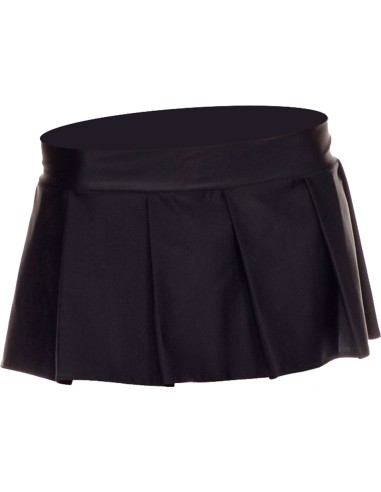 Minifalda plisada, lisa - ML25075BLK