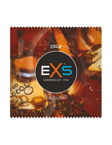 Condoms x2 lubricated in cola flavor latex 54mm - EXS400COLA