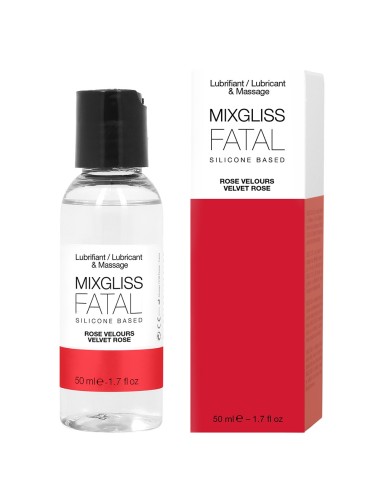 2 in 1 Glijmiddel en siliconen massageolie Mixgliss Fatal Rose fluweel 50 ML - MG2498