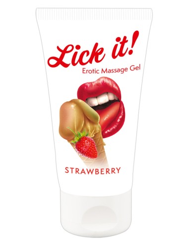 Edible vegan massage lubricant and gel strawberry flavor 50ml - R625736