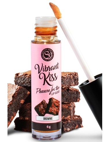 Gloss sexe oral vibrant au brownie 100% comestible - SP6553