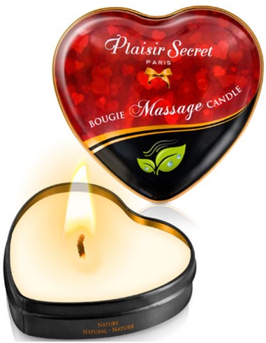 Mini bougie de massage naturelle boîte coeur 35ml - CC826060