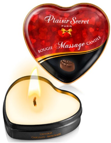 Mini hartdoosje chocolade massagekaars 35ml - CC826061