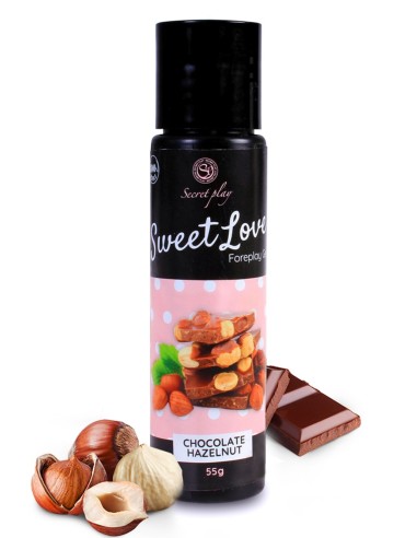 Gel de masaje 2 en 1 y lubricante de chocolate y avellanas 100% comestible - SP6737