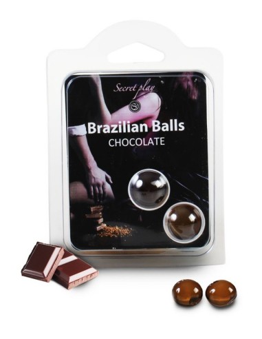 Chocolate Brazilian massage balls - BZ3857