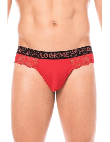 Red delicate lace thong - LM2006-57RED