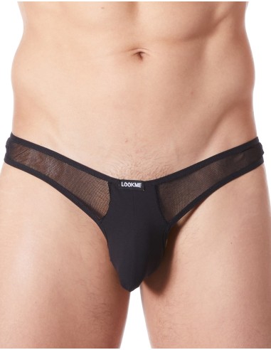 Sexy tanga negro con rejilla fina - LM805-57BLK