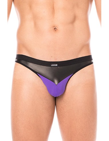 Jock violet simili cuir brillant - LM2001-27PUR