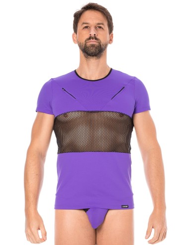 Purple mesh t-shirt - LM2004-81PUR