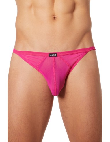 Tanga fine résille rose - LM92-61MAG