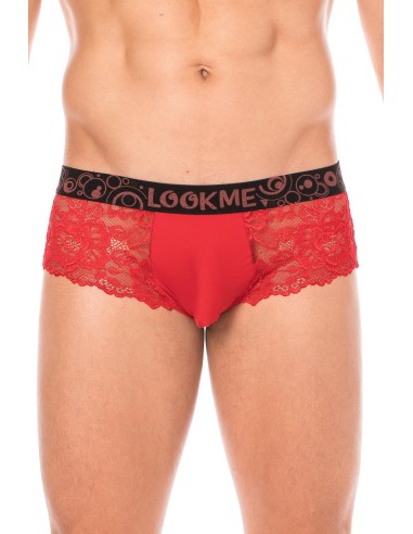 Red mini pants in delicate lace - LM2006-68RED