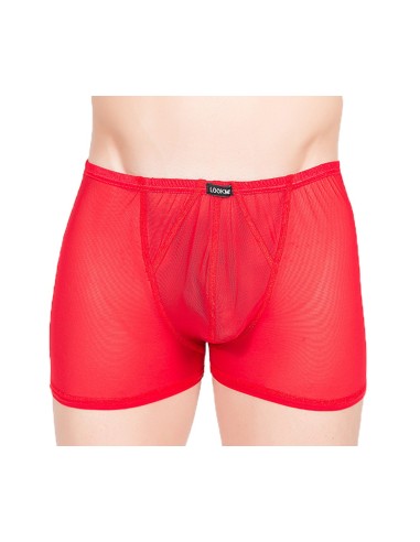 Fine red fishnet boxer shorts - LM92-67RED