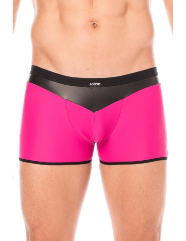 Magenta glanzende kunstleren boxershort - LM2001-67MAG