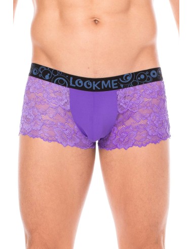 Boxer violet en dentelle délicate - LM2006-67PUR