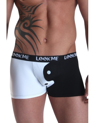 Boxer blanc noir Yin Yang - LM30-66