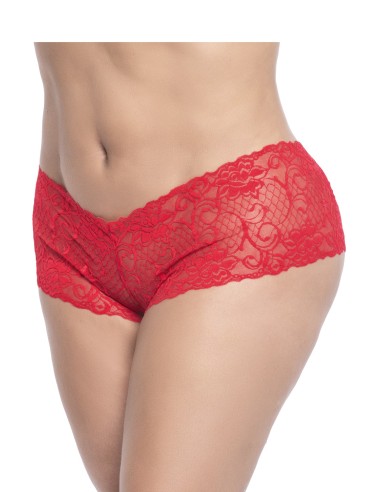 Grote maat rode kanten boyshort - MAL90XRED