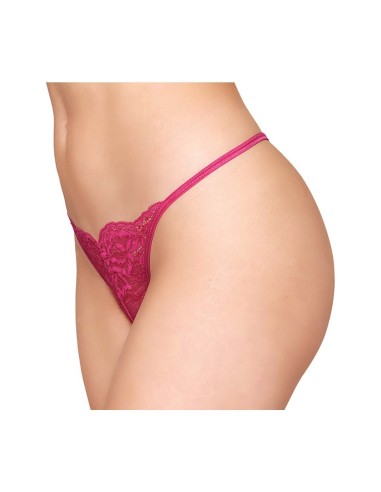 String ficelle rouge avec chaine strass - DG1497BEE