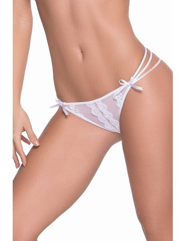 String blanc élégant triple lanières - MAL101WHT