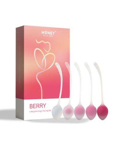 Berry - Set of 5 Geisha Balls - Pink