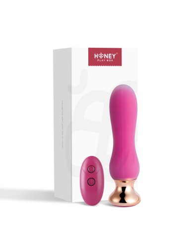 Pink holic - Curved remote controlled vibrating butt plug - Pink