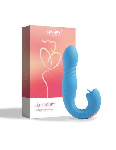 JOI THRUST azul - vibrador punto G - lamedor de clítoris - entrada y salida controladas por aplicación