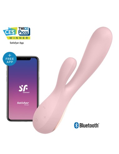 Vibromasseur rabbit rose connecté Mono Flex Satisfyer - CC5972440040