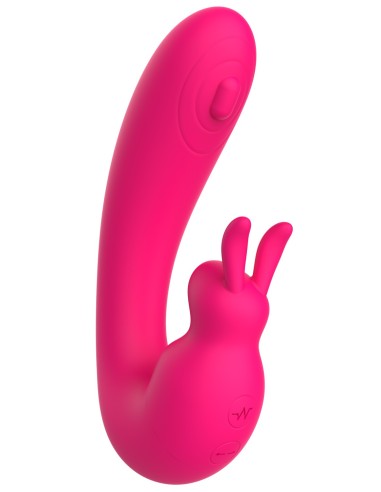 Vibrator 2 in 1 G-spot en C-spot USB Kala roze - WS-NV084