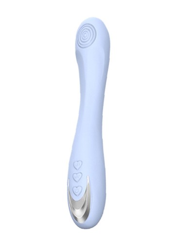 Siliconen vibrator 10 vibratiestanden USB blauw - BOZ-053TUR