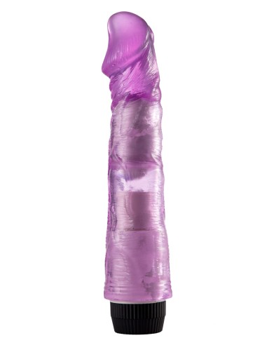 20 cm paarse Jelly-vibrator met spikes - YOJ-027PU