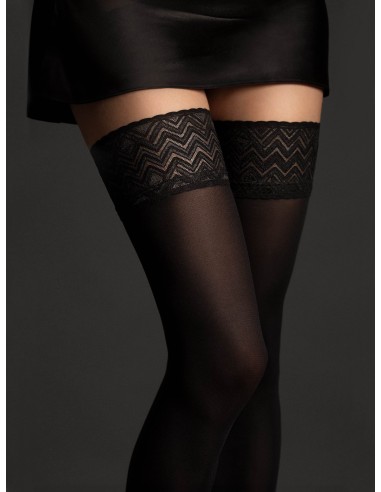 Ester self-fixing stockings 60 den - Black