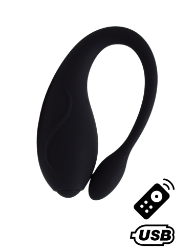 TANDEM Noir, stimulateur pour couple USB avec télécommande en silicone médical  - BQ125BLK