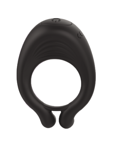 OCTAVE, Black Cockring in soft medical silicone with 1 vibration mode - COR035BLK