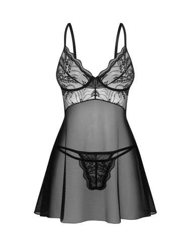 Perisia babydoll and thong - Black