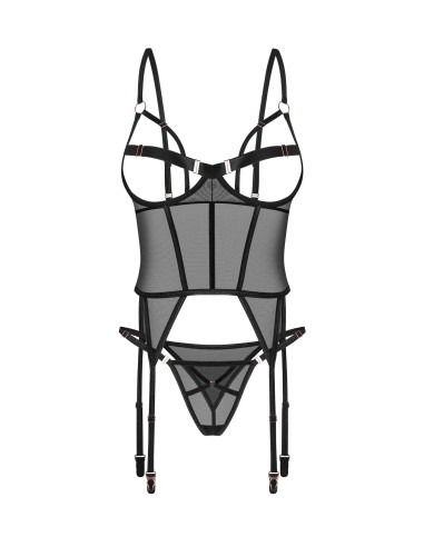 Euridia corset et string - Noirs