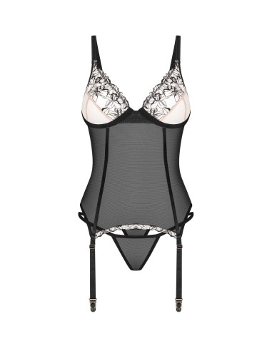 Vila blanes corset and thong - Black