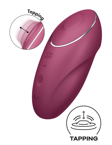 Vibromasseur à poser, stimulateur clitoridien rouge Tap  Climax 1 Satisfyer - CC597858