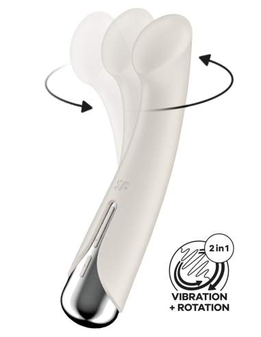 Vibrador Punto G cabezal giratorio blanco USB Spinning punto G 1 Satisfyer - CC597857