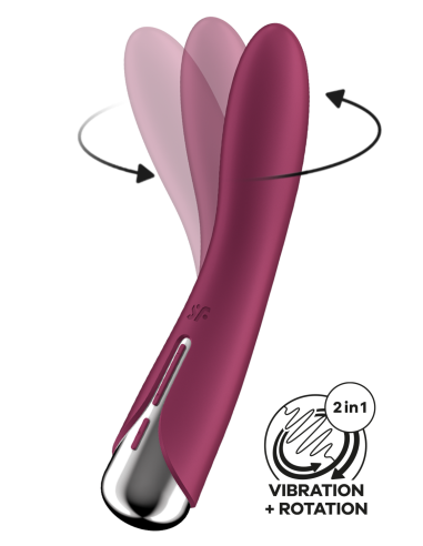 Satisfyer Spinning Vibe 1 Red G-Spot Rotating Head USB Vibrator - CC597855