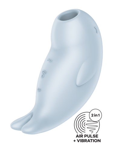 Estimulador de Clítoris con Vibración y Aire Pulsado Seal You Soon Satisfyer Azul USB - CC597851