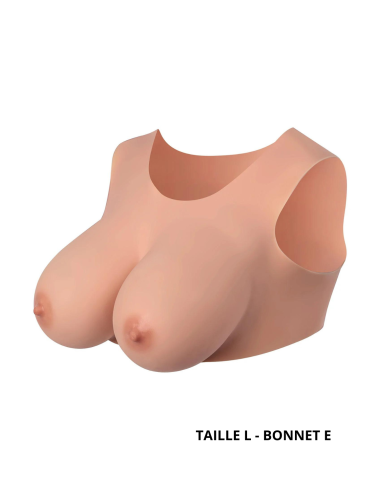 Realistic Breast Bust Light Skin Color Size L Cup E - CC730014019405