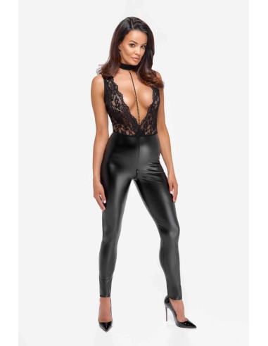 F298 Libido jumpsuit met parelketting en kraag