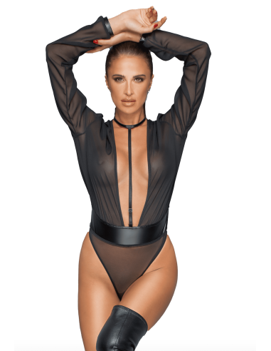 F328 Mesh bodysuit met verstelbare band