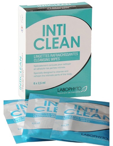 6 IntiClean cleaning wipes