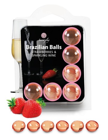 6 Braziliaanse Ballen Aardbei en Champagne 3386-2