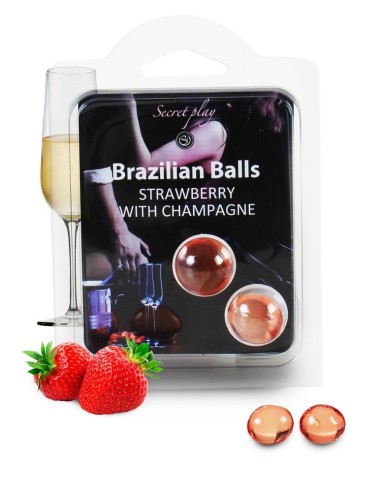 Duo Braziliaanse Ballen Aardbei Champagne 3385-2