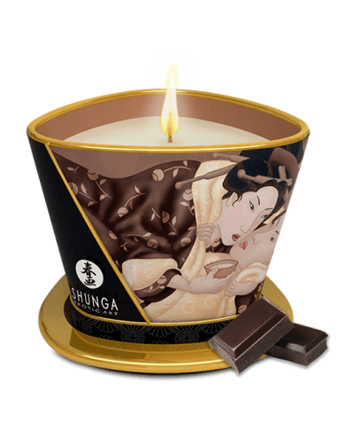 Bougie de massage lueur et caresses - Excitation Chocolat enivrant